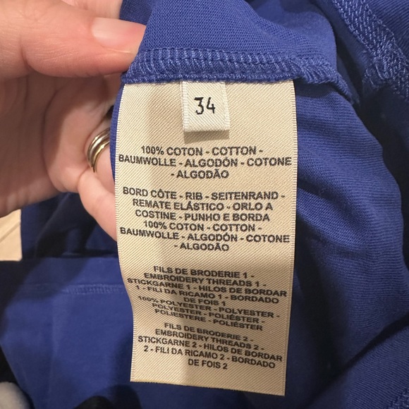 Hermes embroidered T shirt dress royal blue size 34 - Picture 8 of 8